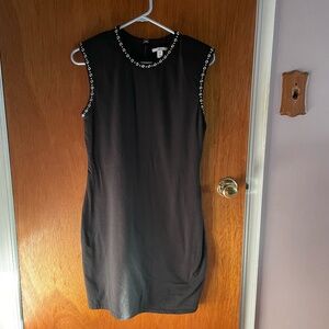 Bar III black form fitting knee length dress